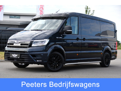 MAN TGE 3.140 35 2.0 L3H3 PB Edition Adaptieve Cruise, Camera, Carplay, LED, 2 x Schuifdeur, Clima, Stoelverwarming, Automaat, Sensoren, Trekhaak, 140pk, Uniek!