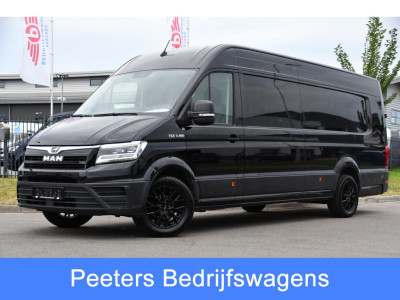 MAN TGE 3.180 35 2.0L5H3 Black Edition Camera, Adaptieve Cruise, Carplay, LED, Multimedia, 177pk, Automaat, Sensoren, Leder, Geveerde stoel, Trekhaak, Uniek!