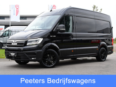MAN TGE 35 2.0 L3H3 Black Edition Adaptieve Cruise, Camera, Clima, LED, Stoelverwarming, 177PK, Automaat, Carplay, NAVI, Uniek!