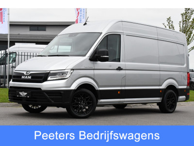 MAN TGE 35 2.0 L3H3 PB Edition Lucht geremd! Camera, 3500kg Trekhaak, Cruise, Carplay, LED, 165pk, Automaat, Multimedia, Uniek! lucht opbouw, markt, zwaar, luchhtrem, veldhuizen