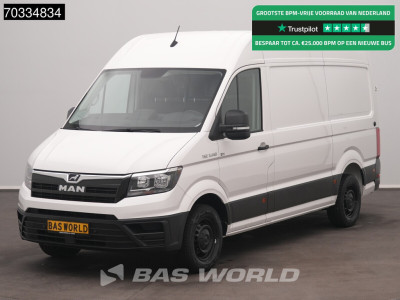 MAN TGE 3.140 Automaat L3H3 Airco Cruise Apple Carplay Trekhaak Parkeersensoren v+a Euro6 L2H2 Airco Trekhaak
