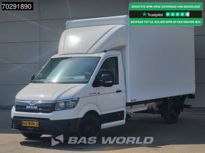 MAN TGE 3.140 Automaat Laadklep Bakwagen Airco Cruise Camera Euro6 Meubelbak Koffer 20m3 Airco Cruise control