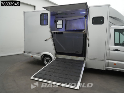 MAN TGE 3.140 Automaat Paardenwagen Horsetruck Bakwagen Zijlader Airco Navi Carplay Trekhaak Euro6 Koffer Pferde Airco Trekhaak Cruise control foto 10