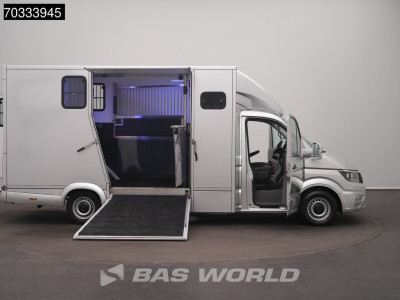 MAN TGE 3.140 Automaat Paardenwagen Horsetruck Bakwagen Zijlader Airco Navi Carplay Trekhaak Euro6 Koffer Pferde Airco Trekhaak Cruise control foto 7