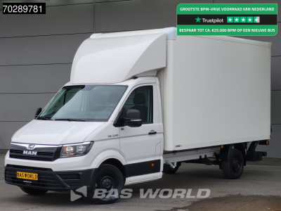 MAN TGE 3.140 Laadklep Automaat Bakwagen Airco Cruise Camera Euro6 Meubelbak Koffer 21m3 Airco