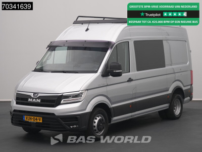 MAN TGE 3.180 Automaat Dubbele Cabine Dubbellucht 3,5t Trekhaak AC/Climate Navi Carplay Imperiaal Euro6 L3H3 Airco Trekhaak
