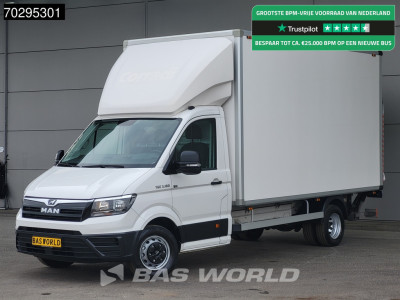 MAN TGE 3.180 Automaat Laadklep 3.5t trekhaak Dubbellucht Lat om Lat Zijdeur Navi Bakwagen Meubelbak Koffer Airco Trekhaak Cruise control
