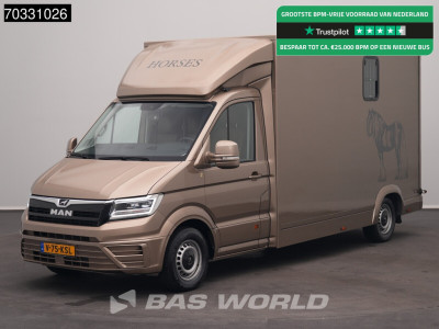 MAN TGE 3.180 Automaat Paardenwagen Hengstenuitvoering Trekhaak LED Airco Cruise Camera Euro6 Horsetruck 
Pferdetransport Airco Trekhaak Cruise control
