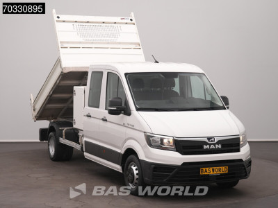 MAN TGE 5.120 Dubbel Cabine Kipper met Kist Dubbellucht 3,5t Trekhaak Airco Cruise Camera Euro6 Tipper Benne Kieper Airco Trekhaak Cruise control foto 5
