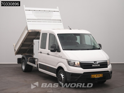 MAN TGE 5.120 Dubbel Cabine Kipper met Kist Dubbellucht 3,5t Trekhaak Airco Cruise Camera Euro6 Tipper Benne Kieper Airco Trekhaak Cruise control foto 5