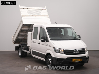 MAN TGE 5.120 Dubbel Cabine Kipper met Kist Dubbellucht 3,5t Trekhaak Airco Cruise Navi Camera Euro6 Tipper Benne Kieper Airco Trekhaak Cruise control foto 5