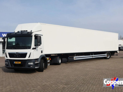 MAN TGM 15.290 Trekker + Heiwo city trailer geïsoleerd + Dhollandia 2000 KG klep