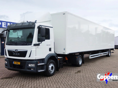MAN TGM 15.290 Trekker + Heiwo city trailer geisoleerd + klep DHollandia 2000kg