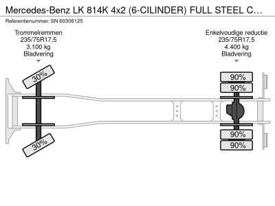 Mercedes-Benz LK 814K 4x2 (6-CILINDER) FULL STEEL CHASSIS (MANUAL GEARBOX / FULL STEEL SUSPENSION / 6-CILINDER ENGINE) 11