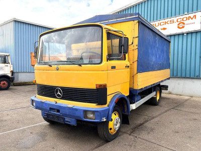 Mercedes-Benz LP 813 D WITH TENT BOX (MANUAL GEARBOX / FULL STEEL SUSPENSION / LOADING PLATFORM / ALUMINIUM SIDE BORDS)