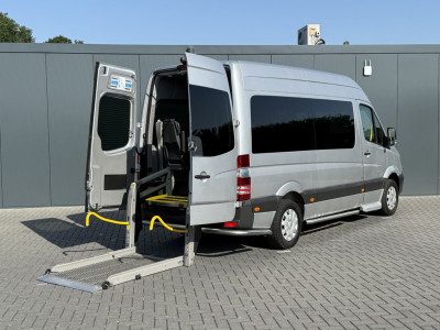 Mercedes-Benz Sprinter 314 CDI AUTOMAAT EURO 6 / FLEXI-TRANS ROLSTOELBUS + LIFT / L2H2 / 9 PERSOONS  / CAMERA / AIRCO / PRIJS INCL BTW EN BPM foto 2