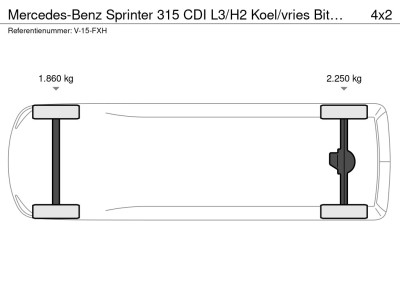 Mercedes-Benz Sprinter 315 CDI L3/H2 Koel/vries  Bitmep + Bar klep  600 kg + nachtaansluiting foto 19