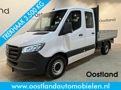 Mercedes-Benz Sprinter 317 CDI L2 RWD DC Dubbel Cabine Open Laadbak / Euro 6 / Trekhaak 3500 KG / Airco / Cruise Control / CarPlay / DC 6 Pers. / 71.300 KM !!