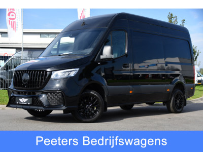 Mercedes-Benz Sprinter 319 1.9 CDI L2H2 AMG Black Edition Adaptieve Cruise, Carplay, 3500kg Trekhaak, Camera, LED, 190pk, 10,5 Mbux, Sensoren, Leder, Standkachel. Automaat, Uniek!