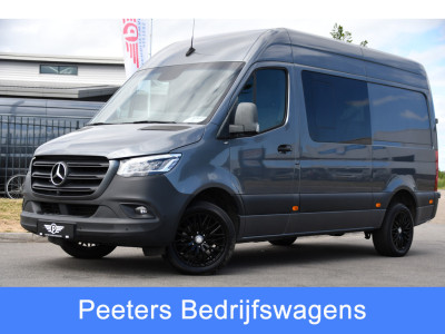 Mercedes-Benz Sprinter 319 V6 3.0 CDI L2H2 DC PB Edition 360 Camera, Cruise, Carplay, Automaat, LED, Stoelverwarming, 10,5 Mbux, Multimedia, Geveerde stoel, 190pk, Trekhaak, Uniek!