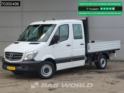 Mercedes-Benz Sprinter 311 CDI Kraanwagen Open Laadbak Dubbel Cabine HIAB 018 B-2 T-CLX Airco Euro6 Kraan Crane Kranwagen Pritsche Pickup Open Box Airco