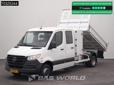 Mercedes-Benz Sprinter 514 CDI Dubbel Cabine Kipper 3,5t Trekhaak Airco Cruise Euro6 Tipper Benne Kieper Airco Trekhaak Cruise control