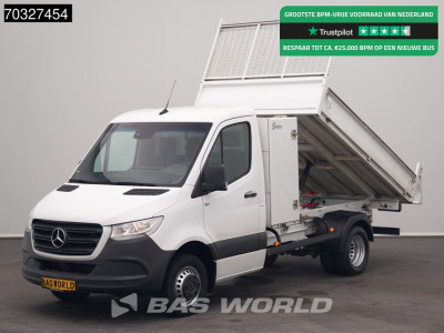 Mercedes-Benz Sprinter 516 CDI Kipper met Kist Dubbellucht 3,5t Trekhaak Airco Cruise MBUX CarPlay Euro6 Tipper Benne Kieper Airco Trekhaak Cruise control