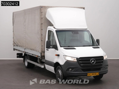 Mercedes-Benz Sprinter 519 CDI 3.0L V6 190PK Automaat Bakwagen Schuifzeilen Airco Tacho Euro6 Meubelbak Koffer Schuifzeilen Zeilen Zeilenwagen Plane Airco 6