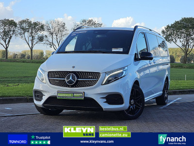 Mercedes-Benz V-KLASSE 300 CDI L3 XL Dubbele Cabine 4Mmatic AMG Night-Pakket Burmester Elektrische Zijdeuren Trekhaak Leer 236PK!