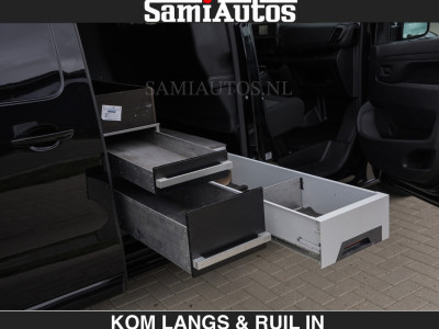 Opel Vivaro BLACK OPS | GEHEEL COMPLEET | HOUTEN VLOER EN WANDEN 3 PERSSONS | 2 DELIG ACHTER DEUREN | LADE SCHUIF BAK | 2.0D 180 PK S&S L2 H1 | FULL LED | SCHUIF DEUR | GEHEEL ZWART | MOOIE STOERE BUS | foto 21