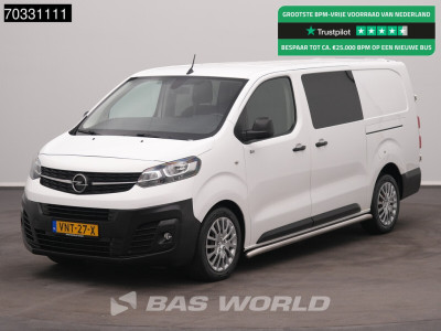 Opel Vivaro 145PK Dubbel Cabine 2x Schuifdeur Automaat L3H1 Trekhaak Airco Cruise Camera Parkeersensoren v+a Euro6 L3 Long DC Doka Mixto Airco Trekhaak Cruise control