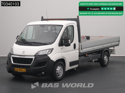 Peugeot Boxer 165PK Open Laadbak Airco Navi Trekhaak Euro6 Pritsche Pickup Airco Trekhaak