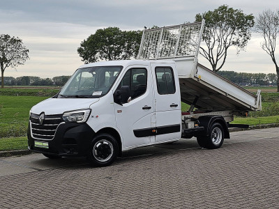 Renault MASTER 2.3 Dubbele Cabine Kipper Kist Dubbellucht Airco 3.5T-Trekhaak Euro6 145Pk! foto 2