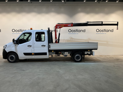 Renault Master 2.3 dCi 145 PK L3 DC Dubbel Cabine Open Laadbak / Fassi Kraan / Euro 6 / Airco / Trekhaak / Cruise Control / 7-Zits / 20.200 KM !! 2