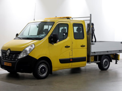 Renault Master T35 2.3 dCi 130pk E6 L2H1 D.C. Open Laadbak + HIAB 013T Kraan 12-2016 foto 11