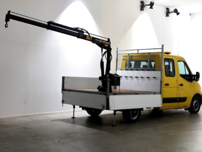 Renault Master T35 2.3 dCi 130pk E6 L2H1 D.C. Open Laadbak + HIAB 013T Kraan 12-2016 foto 3