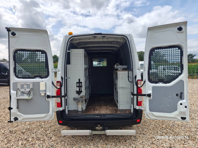 Renault Master T35 2.3 dCi 135 L2H2+ werkplaats inrichting , Euro 6 , 1e Eig , 140 PK , Apk 4- 2027 , Camera , leuke bus. 19