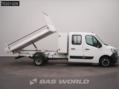 Renault Master 130PK Dubbel Cabine Kipper met Kist Dubbellucht 3,5t Trekhaak LED Airco Cruise Euro6 Tipper Benne Kieper Airco Trekhaak Cruise control 8