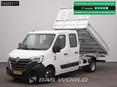 Renault Master 130PK Kipper Dubbel Cabine 3500kg trekhaak Airco Cruise Dubbellucht Tipper Benne Kieper Airco Trekhaak Cruise control