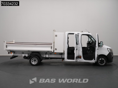 Renault Master 130PK Kipper Dubbele Cabine Dubbellucht Airco 3,5t Trekhaak Euro6 Benne Kieper Doka Mixto Airco Dubbel cabine Trekhaak Cruise control foto 10