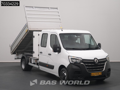 Renault Master 130PK Kipper Dubbele Cabine Dubbellucht Airco 3,5t Trekhaak Euro6 Benne Kieper Doka Mixto Airco Dubbel cabine Trekhaak Cruise control foto 5