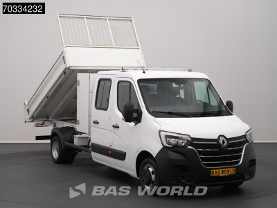 Renault Master 130PK Kipper Dubbele Cabine Dubbellucht Airco 3,5t Trekhaak Euro6 Benne Kieper Doka Mixto Airco Dubbel cabine Trekhaak Cruise control foto 5