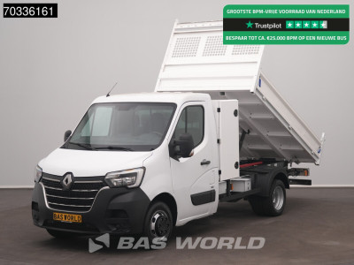 Renault Master 130PK Kipper Dubbellucht Kist Airco 3,5t Trekhaak Cruise Euro6 Benne Kieper Tipper Airco Trekhaak Cruise control