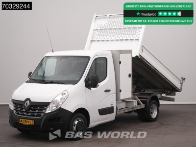 Renault Master 130PK Kipper met Kist Dubbellucht 3,5t Trekhaak Airco Cruise Euro6 Tipper Benne Kieper Airco Trekhaak Cruise control