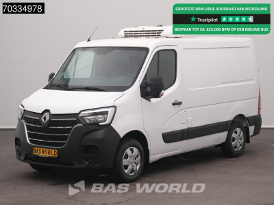Renault Master 135PK 500KG Laadklep Koelwagen Thermo King V-200 230v-stekker L1H1 Navi Airco DHollandia Euro6 Koel Koeler Kühl Kühler Kühlwgen Kühlkasten Airco