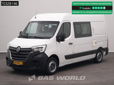 Renault Master 135PK Dubbel Cabine L2H2 LED Airco Cruise Camera Parkeersensoren Werkplaatsinrichting Euro6 L2 DC Doka Mixto Airco Trekhaak Cruise control