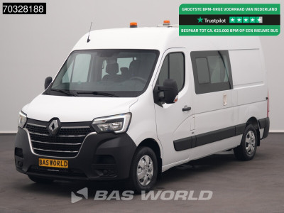 Renault Master 135PK Dubbel Cabine L2H2 Trekhaak LED Airco Camera Parkeersensoren Werkplaatsinrichting Euro6 DC Doka Mixto Airco Trekhaak
