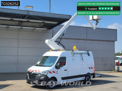 Renault Master 145PK Hoogwerker 12m Werkhoogte L2H2 Trekhaak Airco Cruise Camera Euro6 L2 Hubarbeitsbuhne Arbeitsbuhne 1Personen Airco Trekhaak Cruise control