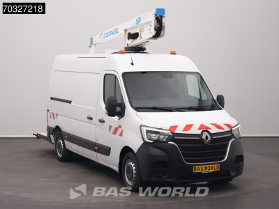 Renault Master 145PK Hoogwerker 12m Werkhoogte L2H2 Trekhaak LED Airco Cruise Camera Werkplaatsinrichting Euro6 Hubarbeitsbühne Arbeitsbühne Nacelle Airco Trekhaak Cruise control 6