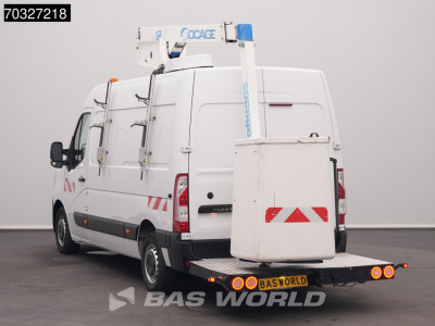 Renault Master 145PK Hoogwerker 12m Werkhoogte L2H2 Trekhaak LED Airco Cruise Camera Werkplaatsinrichting Euro6 Hubarbeitsbühne Arbeitsbühne Nacelle Airco Trekhaak Cruise control 7